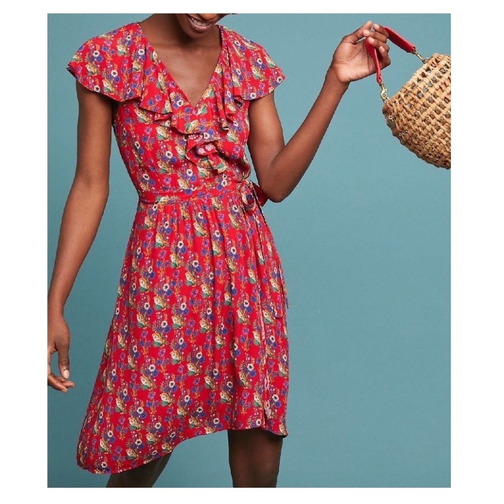 Anthropologie Rosalia Wrap Dress by Maeve $158